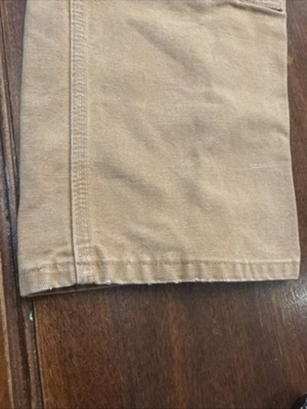 Vintage 90s Carhartt Double Knee Duck Canvas Work Pants Tan 36 X 32 - Picture 7 of 16
